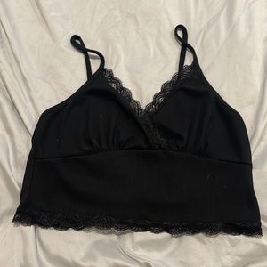 Black Lace Sexy Top